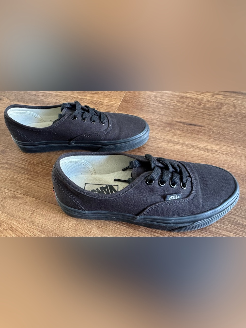 Vans All-Black Canvas Low Profile Sneakers
